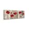 Stupell Industries Red Poppies Blooming Rustic Distressed Wood Grain Canvas Wall Art
